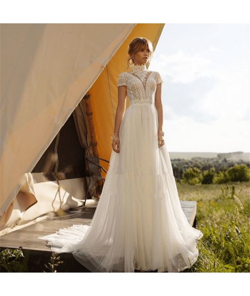 Abito da Sposa con Pizzo Vintage Boho Chic france