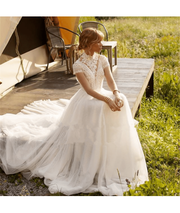 Abito da Sposa con Pizzo Vintage Boho Chic france