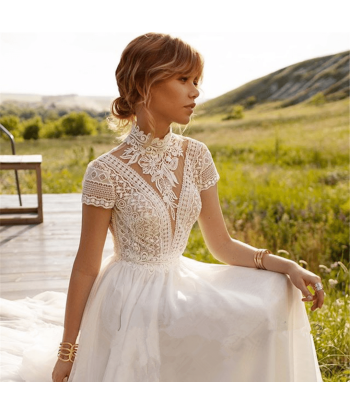 Abito da Sposa con Pizzo Vintage Boho Chic france