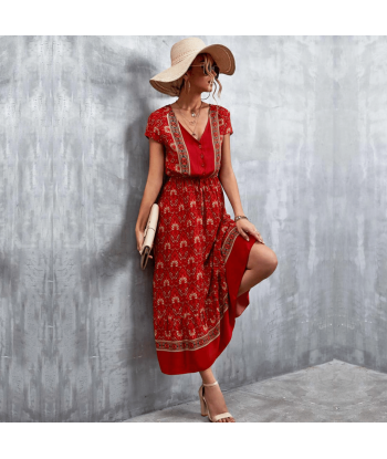 Vestito da Sera Country Rosso de pas cher