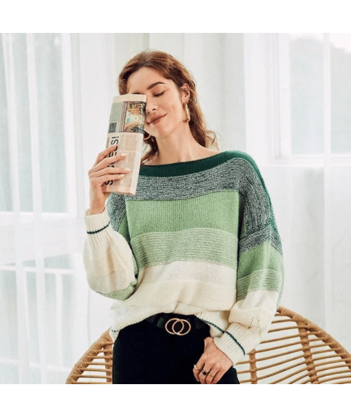 Maglione Verde Oversize in Stile Boho les ctes