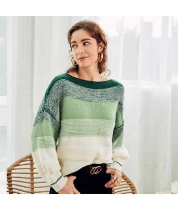 Maglione Verde Oversize in Stile Boho les ctes