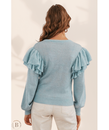 Maglione Blu con Balze da Donna de technologie