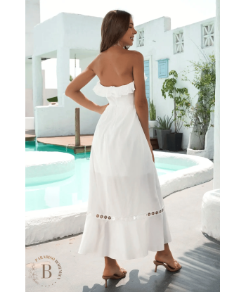 Vestito Bianco Senza Spalline Boho Chic Jusqu'à 80% De Réduction