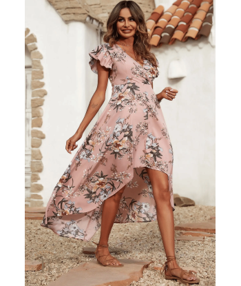 Abito Asimmetrico Boho Chic Rosa Antico store