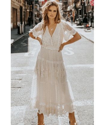 Abito Boho Bianco in Pizzo ou a consommer sur place