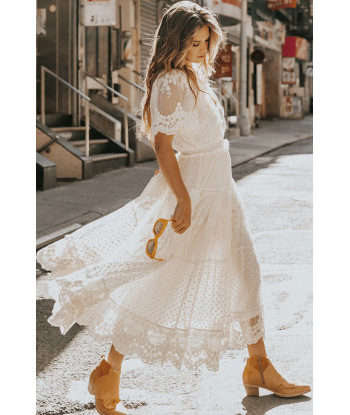 Abito Boho Bianco in Pizzo ou a consommer sur place