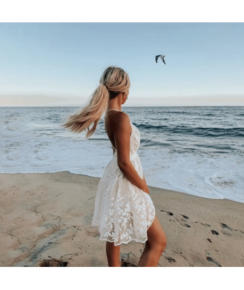 Vestito Bianco Corto da Spiaggia la chaussure