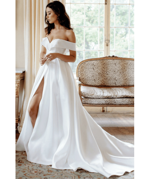 Abito da Sposa Semplice in Raso commande en ligne