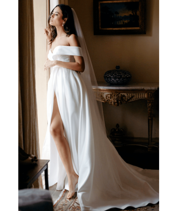 Abito da Sposa Semplice in Raso commande en ligne