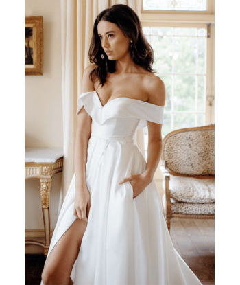 Abito da Sposa Semplice in Raso commande en ligne