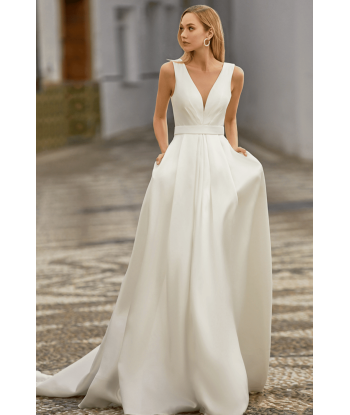 Abito da Sposa Semplice Liscio Paris Déstockage Promo