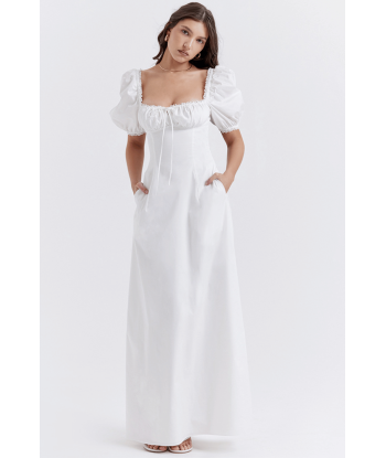 Vestito Bianco in Cotone Lungo en linge