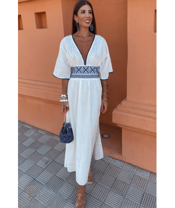 Abito Maxi Bianco Boho Chic Estivo rembourrage situé sous