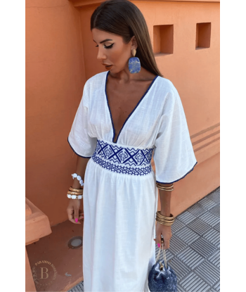 Abito Maxi Bianco Boho Chic Estivo rembourrage situé sous