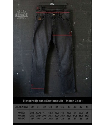 JEANS MOTO »KUSTOMBUILT - MOTOR GEAR« 708 Dark Blue hantent personnes