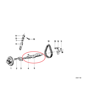 Arbre à cames 284DEG - BMW-11311259262 Véritable concentré