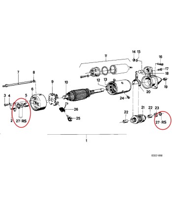 Nécessaire de réparation démarreur - BMW-12411352541 une grave pollution 