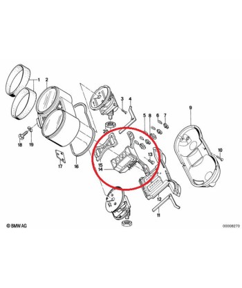 OCCASION Support éclairage compteur - BMW-62111243439 Véritable concentré