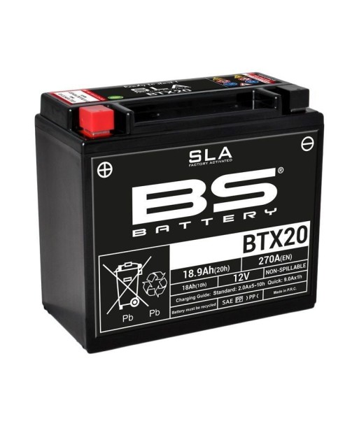 Batterie BTX20 12V 18.9Ah 270A SLA BS BATTERY solde