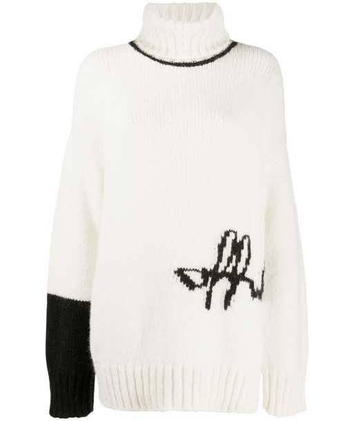 OFF-WHITE - Pull en maille intarsia de France