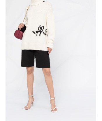 OFF-WHITE - Pull en maille intarsia de France