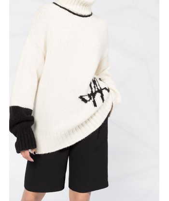 OFF-WHITE - Pull en maille intarsia de France