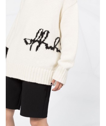 OFF-WHITE - Pull en maille intarsia de France