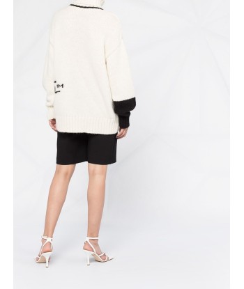 OFF-WHITE - Pull en maille intarsia de France