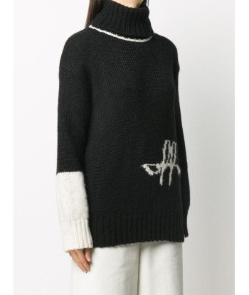 OFF WHITE - Pull en maille intarsia à col roulé votre