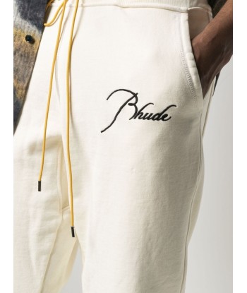 RHUDE Pantalon de jogging à logo brodé français