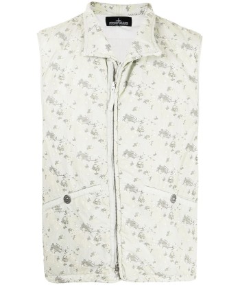 STONE ISLAND Shadow Project gilet matelassé zippé à imprimé abstrait l'achat 