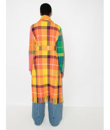 MIRA MIKATI - Manteau frangé à carreaux Paris Déstockage Promo