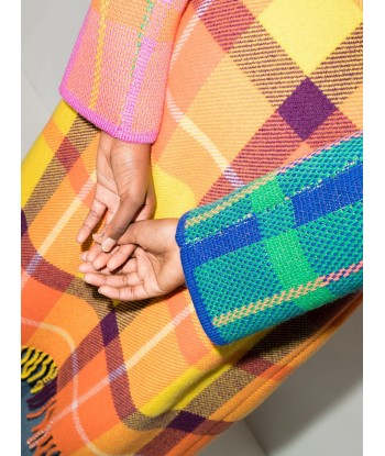 MIRA MIKATI - Manteau frangé à carreaux Paris Déstockage Promo