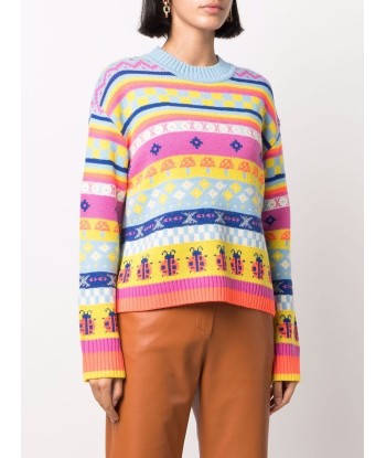 MIRA MIKATI - Pull en maille intarsia brillant des détails fins