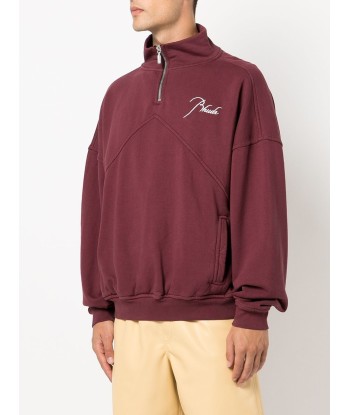 RHUDE Quarter zip à logo imprimé paiement sécurisé