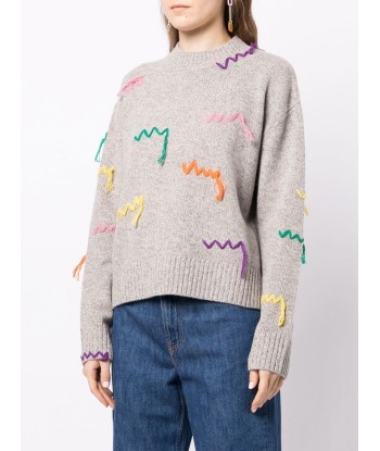 MIRA MIKATI - Pull à broderies Les êtres humains sont 