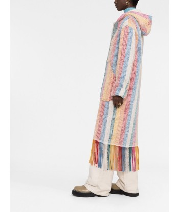 MIRA MIKATI - Manteau rayé à franges votre restaurant rapide dans 