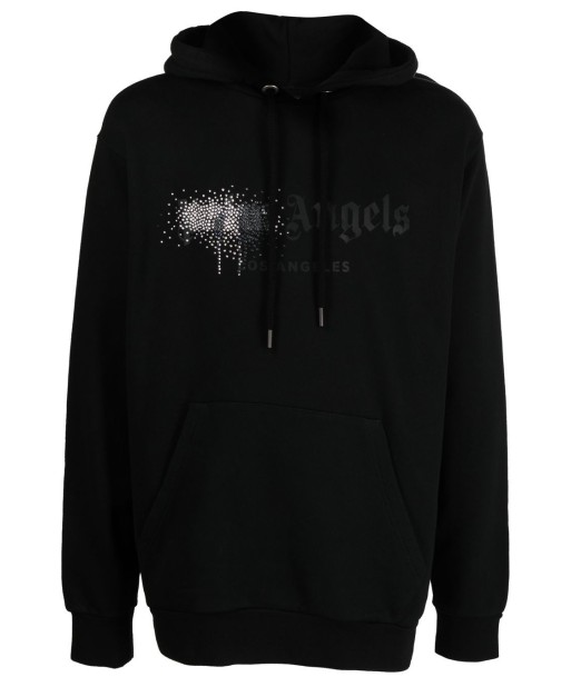 PALM ANGELS Hoodie à logo strassé commande en ligne