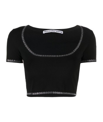 ALEXANDER WANG - T-shirt crop à col rond 2023