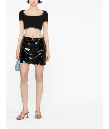 ALEXANDER WANG - T-shirt crop à col rond 2023