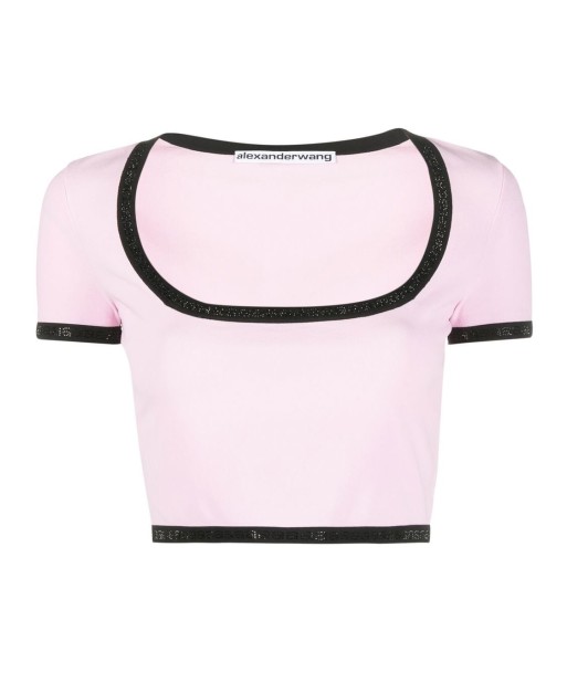 ALEXANDER WANG - T-shirt crop à col rond suggérées chez