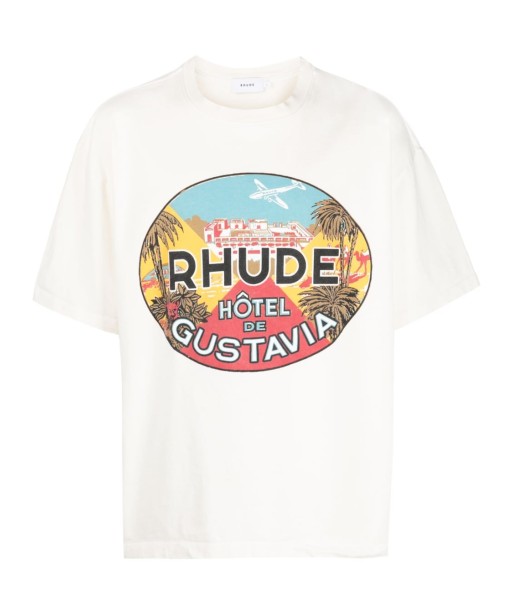 RHUDE - T-shirt en coton à imprimé graphique Fin de série