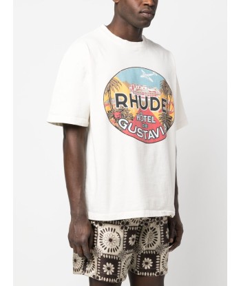 RHUDE - T-shirt en coton à imprimé graphique Fin de série