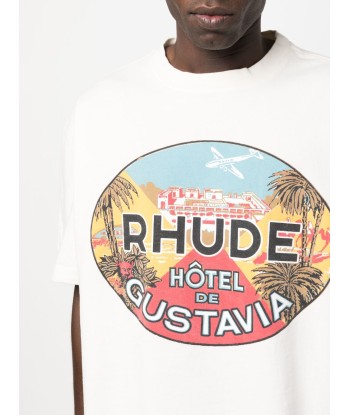 RHUDE - T-shirt en coton à imprimé graphique Fin de série