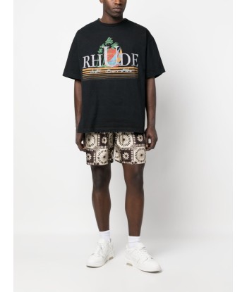 RHUDE - T-shirt en coton tropics meilleur choix