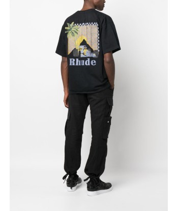 RHUDE - T-shirt en coton moonlight tropics la chaussure