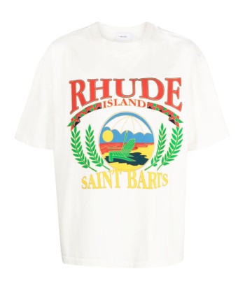 RHUDE - T-shirt en coton beach chair blanc shop