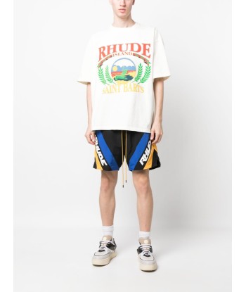 RHUDE - T-shirt en coton beach chair blanc shop