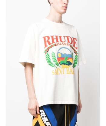 RHUDE - T-shirt en coton beach chair blanc shop